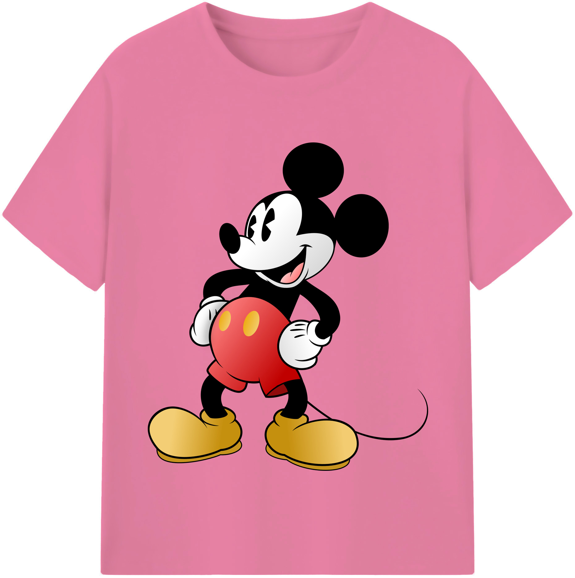 （画像用） ミッキーマウス Mickey Mouse 綿100％半袖Tシャツ（フロントプリント）